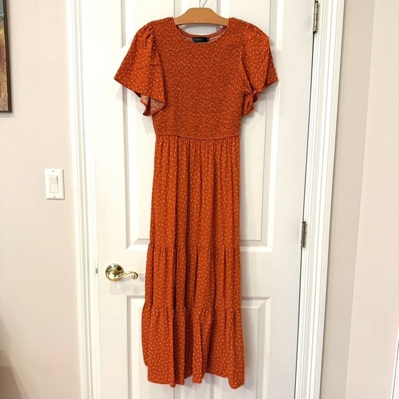 Zesica Dresses & Skirts - Women's Orange Floral Dress